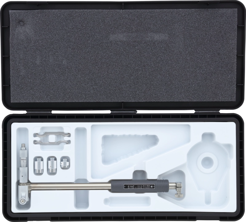 Mitutoyo 511-834 micrometer head bore gauge, 4 to 6.4″