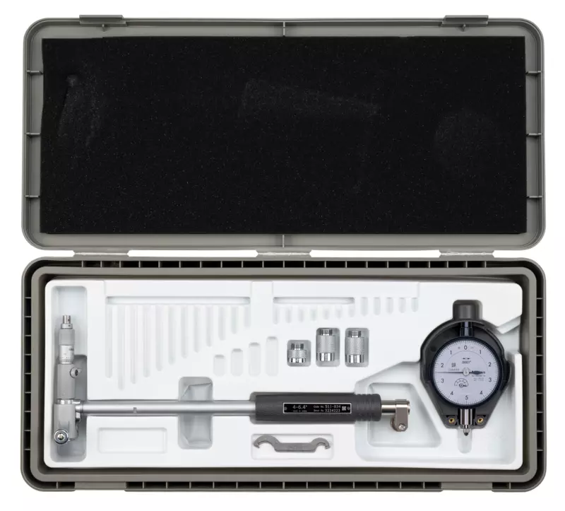 Mitutoyo 511-854-20 micrometer head bore gauge, 4 to 6.4″, .0001″