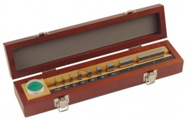 Mitutoyo 516-334-26 Imperial Gauge Block Rectangular Ceramic Set, 9 pieces, grade 0