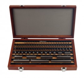 Mitutoyo 516-947-26 Metric Rectangular Steel Gauge Block Set, 87 pieces, grade AS-1