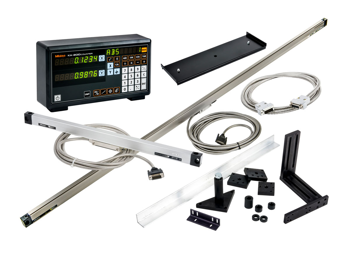 Mitutoyo 64PKA051A Lathe Package with digital readout, 2-axis travels, 72 x 12″