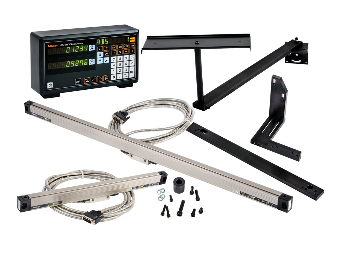 Mitutoyo 64PKA061A Milling Package with digital readout, 2-axis travels, 40 x 14″