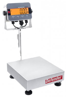 OHAUS i-D33XW75C1R6 Defender 3000 Washdown Bench Scale with Indicator, 150 x 0.05 lbs, 13" Column