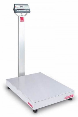 Ohaus D52P125RTV3 Defender 5000 Column-Mount Standard Bench Scale, 250 lbs, 31 x 23" platform