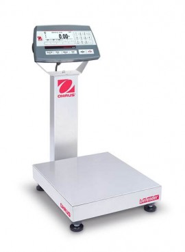 Ohaus D52P12RTR1 Defender 5000 Column-Mount Standard Bench Scale, 25 lbs, 12 x 14" platform
