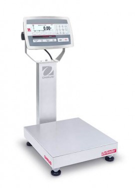 Ohaus D52XW12RTR1 Defender 5000 Column-Mount Standard Bench Scale, 25 lbs, 12 x 14" platform