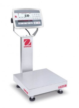 Ohaus D52XW25RQR1 Defender 5000 Column-Mount Standard Bench Scale, 50 lbs, 12 x 12" platform