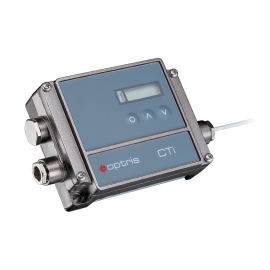 Optris CTi 3M Series IR Pyrometer with standard focus lens, 0 to 2.3 µm, 122 to 887°F, 22:1, 9.8' cable