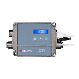 Optris CTi LTex Series IR Pyrometer with standard focus lens, 8 to 14 µm, -58 to 1472°F, 15:1, 9.8' cable, ATEX certified