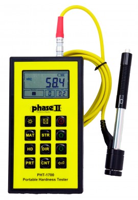 Phase II PHT-1700C Hardness Tester with D impact device and certified test block