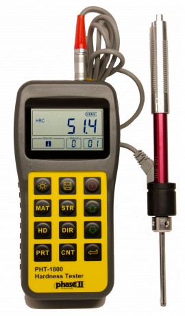 Phase II PHT-1840C Portable Hardness Tester with DL impact device and certified test block