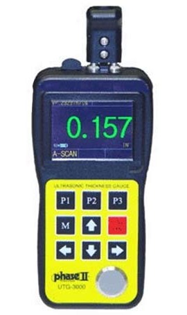 Phase II UTG-3000 Ultrasonic Thickness Gauge with Scan Color Waveform