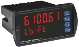 Precision Digital PD6100-6H5 ProVu digital panel meter, SunBright LED display, 2 relays, 4 to 20 mA output