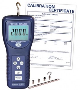 REED SD-6020-NIST data logging force gauge, 44 lbs (20 kg), with traceable calibration certificate
