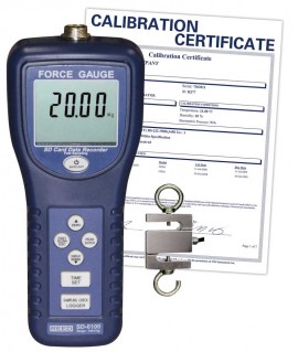 REED SD-6100-NIST data logging force gauge, 220 lbs (100 kg), with traceable calibration certificate