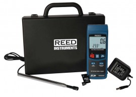 REED R4500SD-KIT Data Logging Hot Wire Thermo-Anemometer with Power Adapter and SD Card