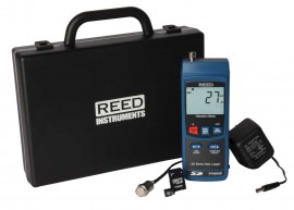 REED R7000SD-KIT data logging vibration meter with power adapter and SD card