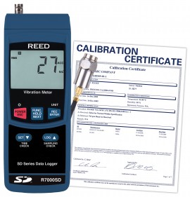 REED R7000SD-NIST data logging vibration meter with traceable calibration certificate