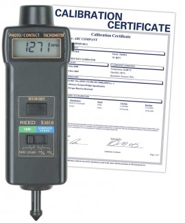 REED R7140-NIST combination contact / photo tachometer with traceable calibration certificate