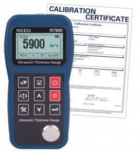 REED R7900-NIST Ultrasonic Thickness Gauge, 15.7 in (400 mm), with Traceable Calibration Certificate