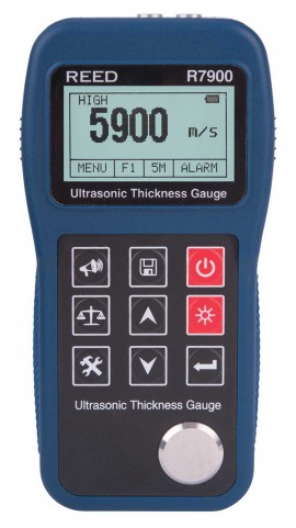 REED R7900 Ultrasonic Thickness Gauge, 0.03 to 15.7 in (0.65 to 400 mm)