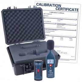 REED R8050-KIT-NIST sound level meter and calibrator kit, with traceable calibration certificate