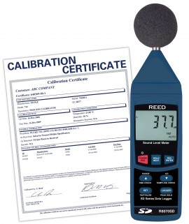 REED R8070SD-NIST data logging sound level meter, with traceable calibration certificate