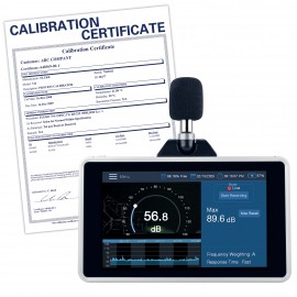 REED R8075-NIST sound level meter, desktop/wall mount, with traceable calibration certificate