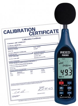 REED R8080-NIST sound level meter/data logger, with traceable calibration certificate