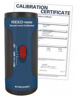 REED R8090-NIST sound level calibrator, with traceable calibration certificate