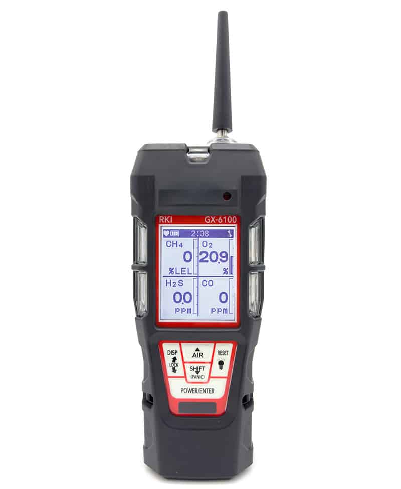 RKI GX-6100 Multi-Gas Detector, LEL/O2/H2S/CO/VOC, 0 to 50/100 ppm Benzene