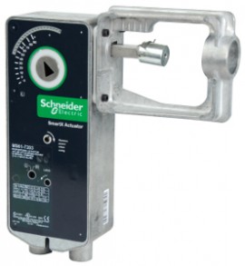 Schneider Electric MS51-7203 SmartX Spring Return Proportional Damper Actuator, NEMA 2, 24 V, 2 to 10 V DC, 220 lbf