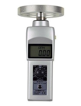 SHIMPO DT-105A-12KMW contact tachometer with 12" circumference aluminum knurled measuring wheel
