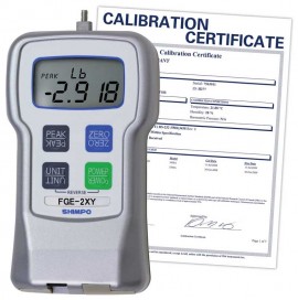 Shimpo FGE-2XY digital force gauge, 32oz/2lb/1000g/10.00N, with traceable calibration certificate