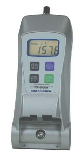Shimpo FGE-500HXY high capacity digital force gauge, 500 lb / 250 kg / 2500 N