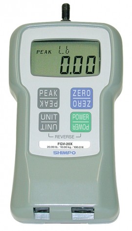 Shimpo FGE-5XY digital force gauge, 5lb/2.000kg/20.00N