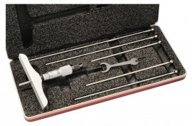 Starrett 445BZ-6RL Depth Micrometer, 0 to 6 in, 6 Rods