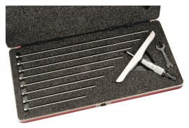 Starrett 445DZ-9RL Depth Micrometer, 0 to 9 in, 9 Rods