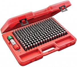Starrett S4005-500 Precision Steel Pin Gage Set, .251 to .500" (-)