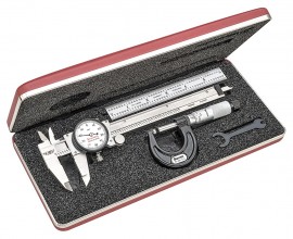 Starrett S909Z Basic Precision Measuring Tool Set, SAE