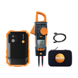 Testo 862-2 thermal imager electrical kit with clamp meter, 256 x 192 pixels, 56 x 42°