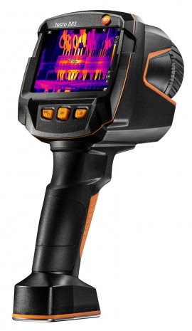 Testo 883 thermal imager, 320 x 240 pixels (640 x 480 SuperResolution),