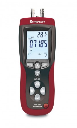 Triplett DPR400 Pitot Tube Anemometer, 32 to 122°F