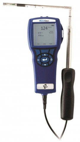 TSI 9565-A VelociCalc Multi-Function Ventilation Meter with Articulated Probe, 0 to 9999 ft/min, -15 to 15 inH2O